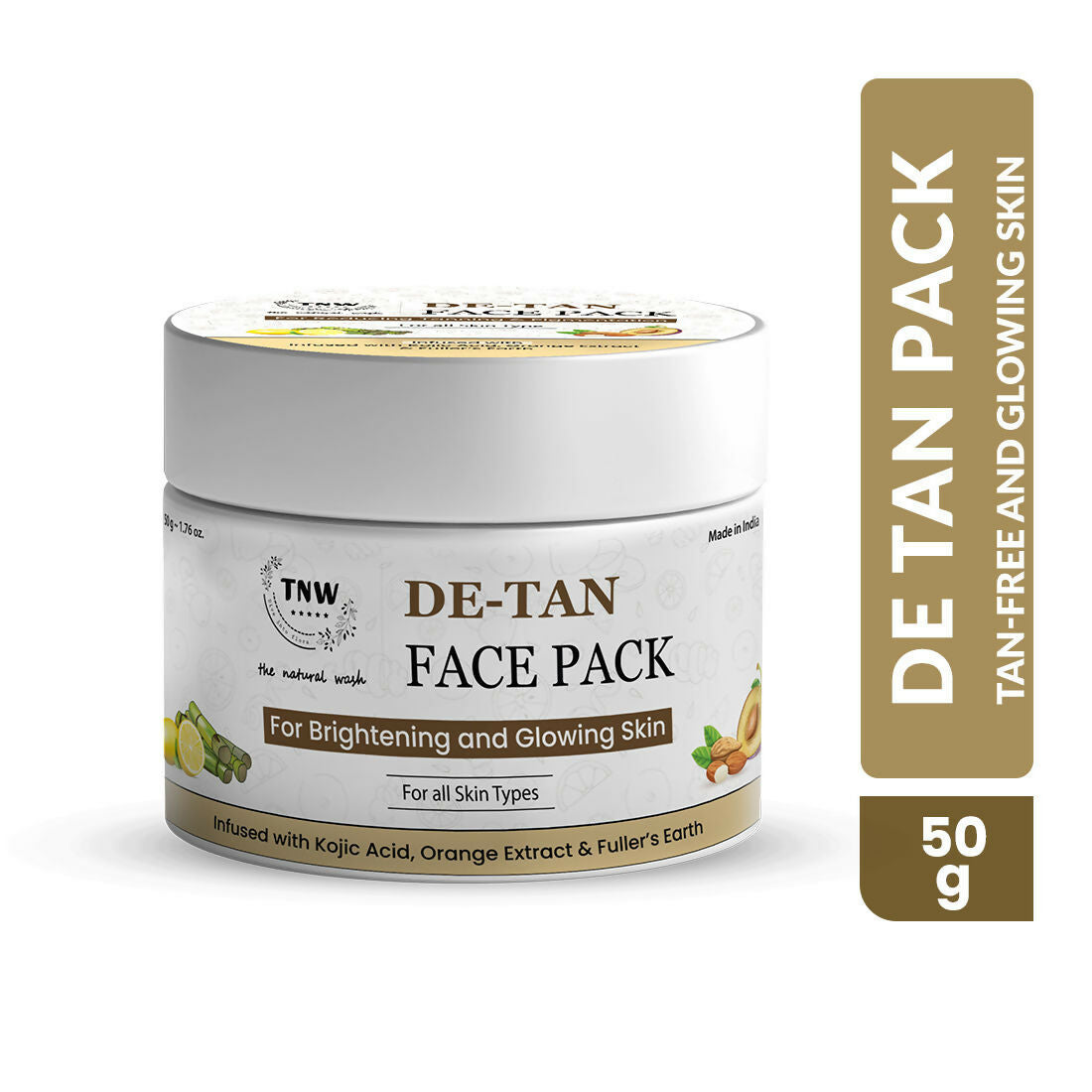 The Natural Wash De-Tan Face Pack for Glowing Skin