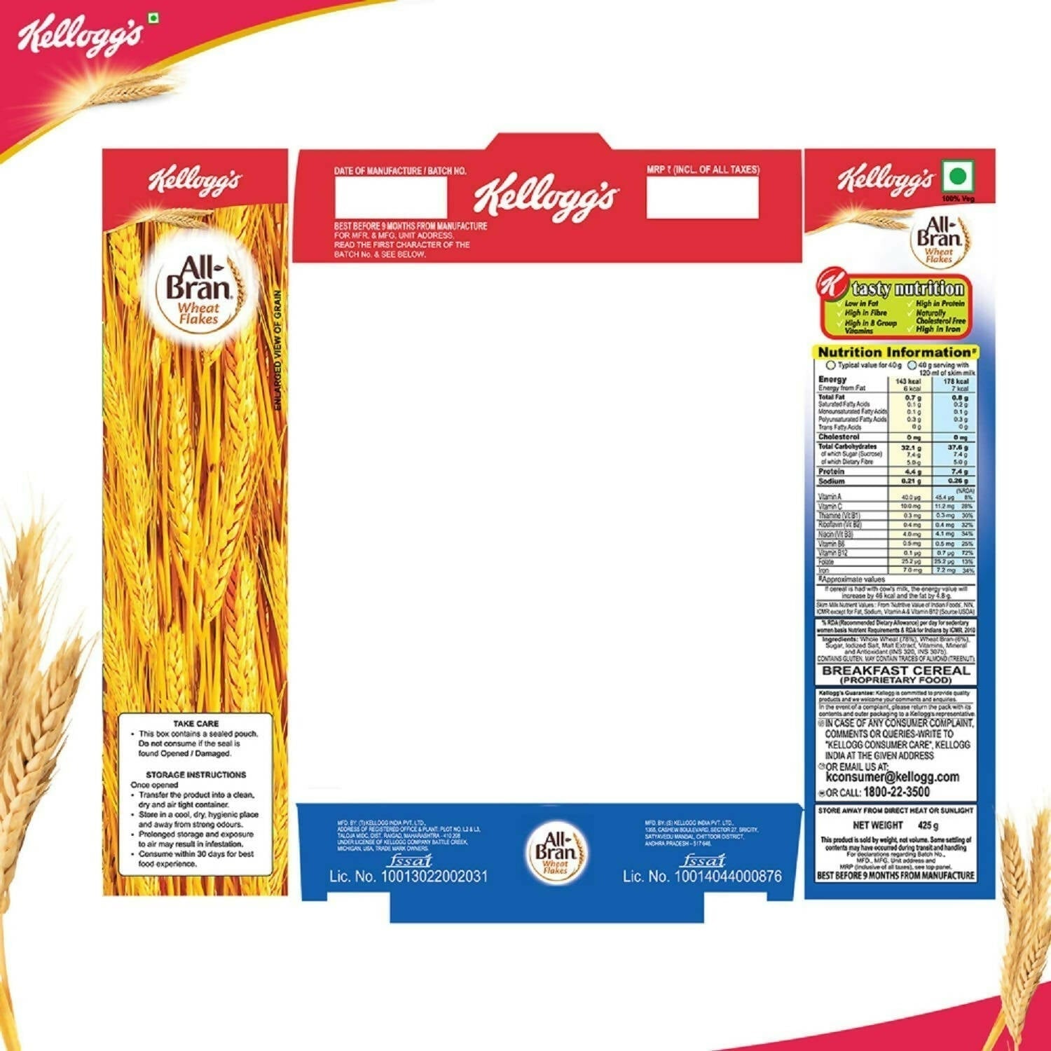Buy Kelloggs All Bran Wheat Flakes from DrMediCart, Ship from India to USA
