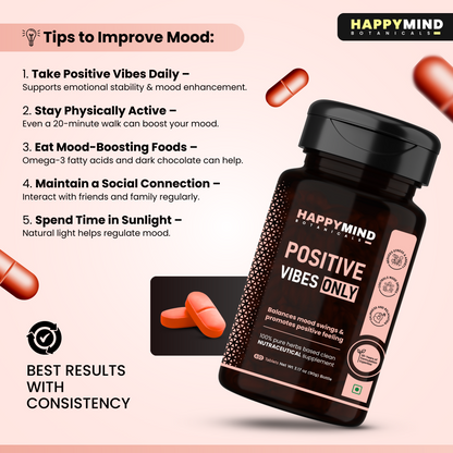 HappyMind Botanicals Positive Vibes Only Veg Tablets