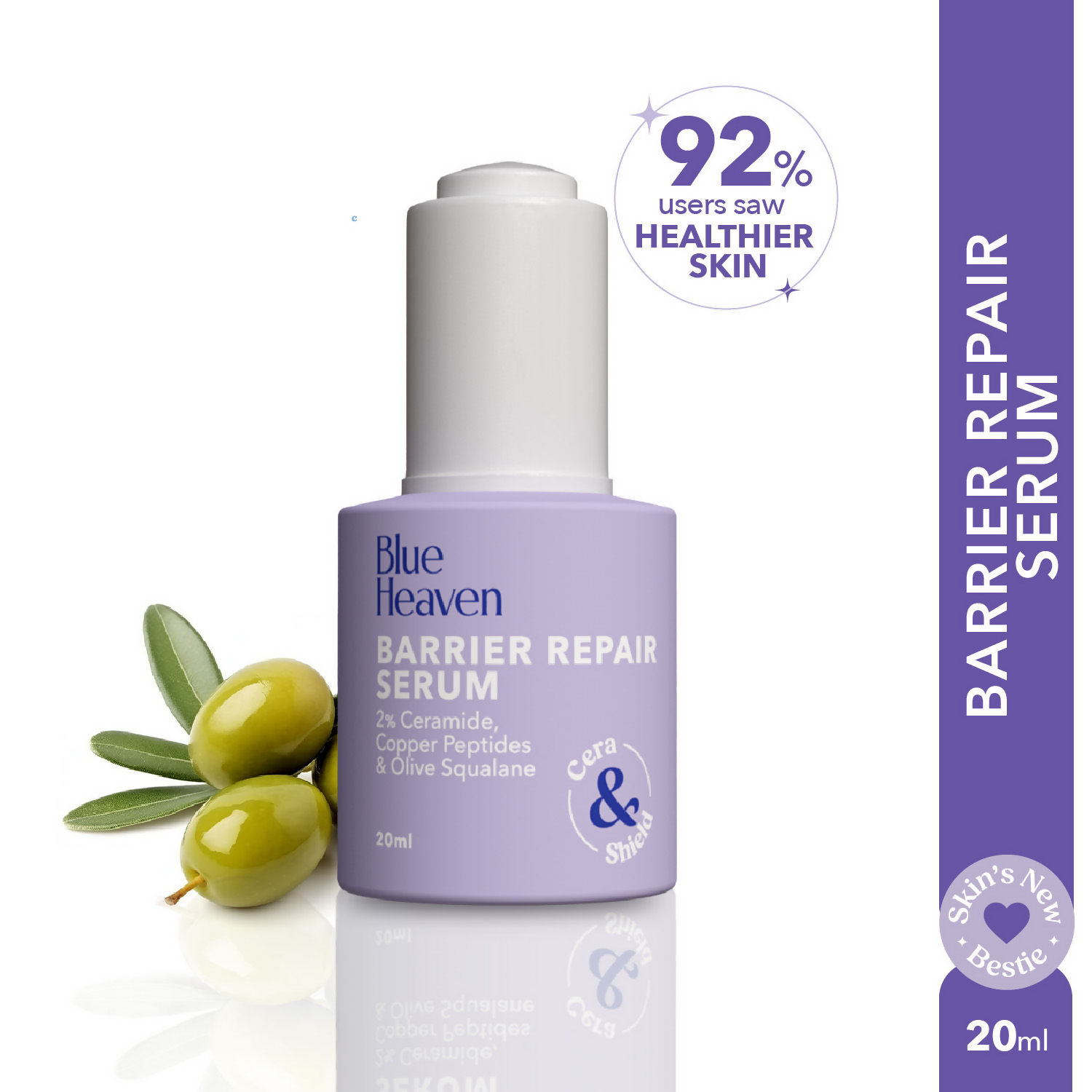 Blue Heaven Barrier Repair Serum Infused With 2% Ceramide 0.5% Copper Peptides