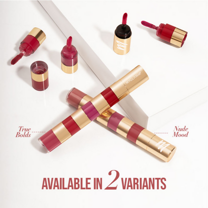 MyGlamm Super 4 Liquid Lipstick Stack - Nude Mood