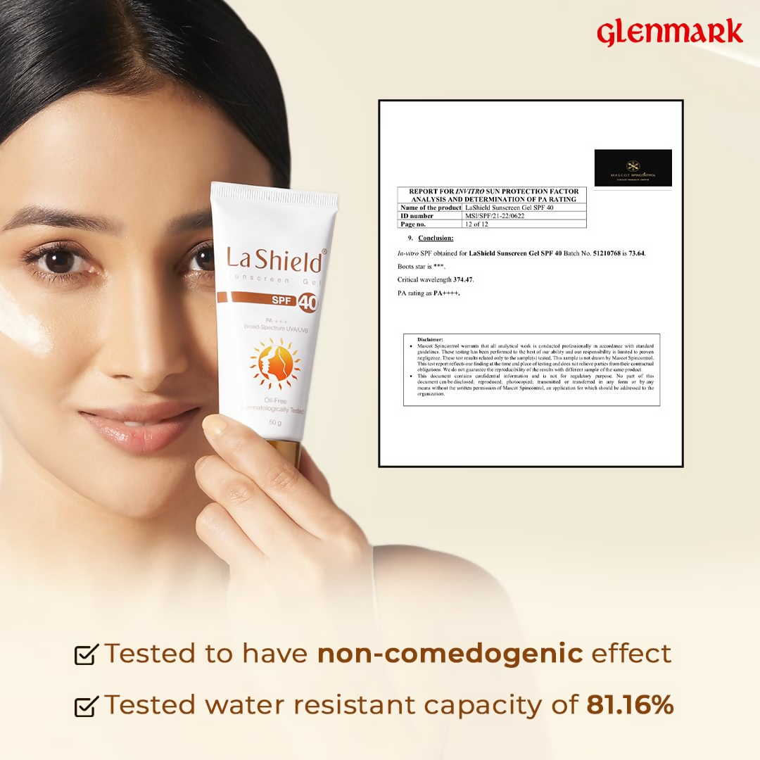 La Shield SPF 40 PA+++ Mineral Sunscreen Gel