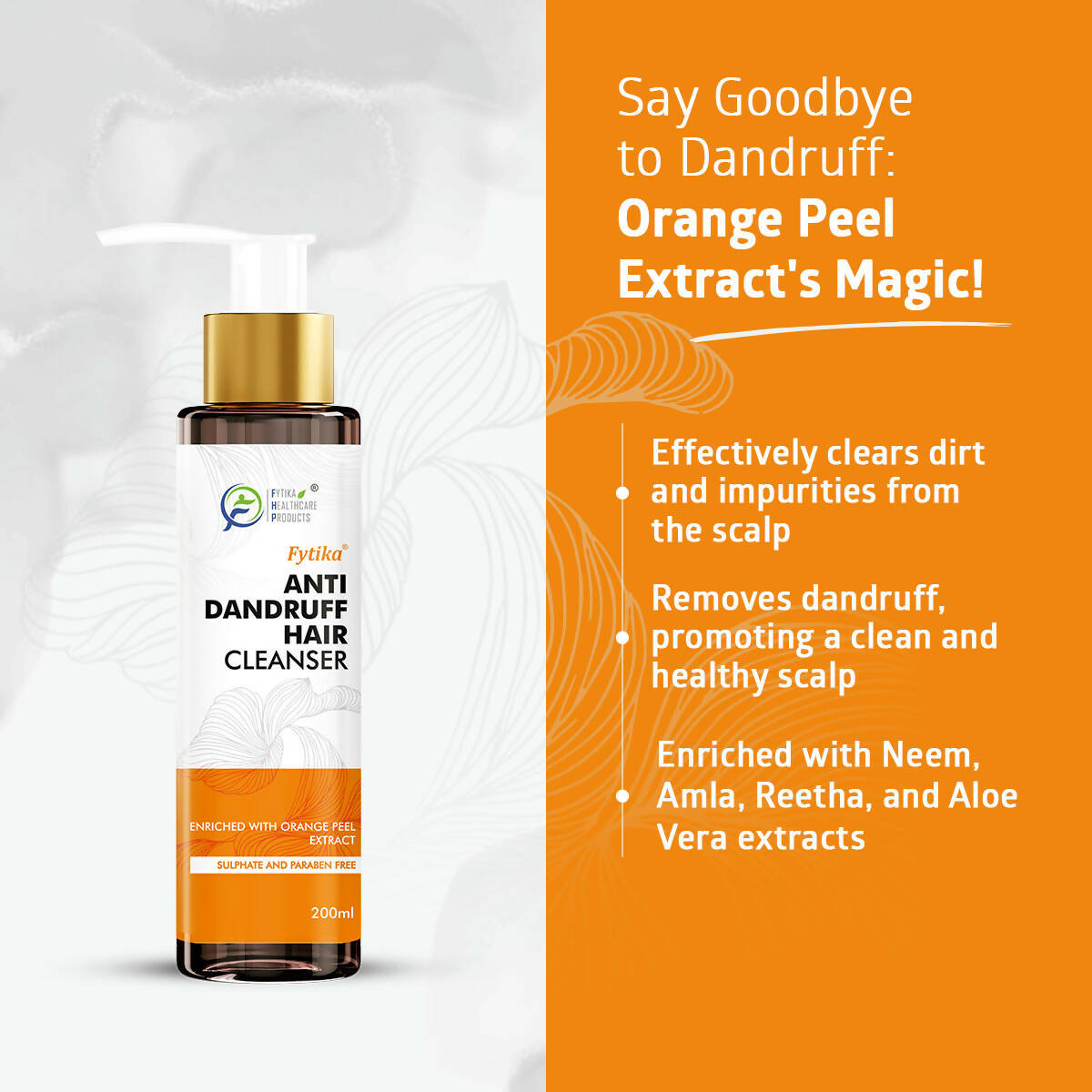 Fytika Anti dandruff Hair Cleanser with Orange Peel Extract