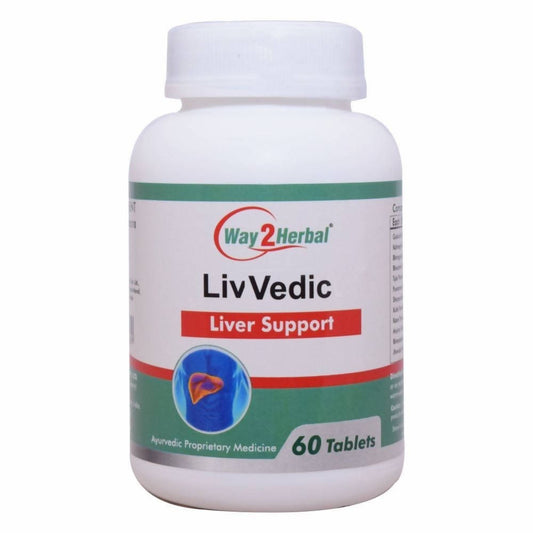 Buy Way2herbal Livvedic Liver Support Tablets from DrMediCart, Ship from India to USA