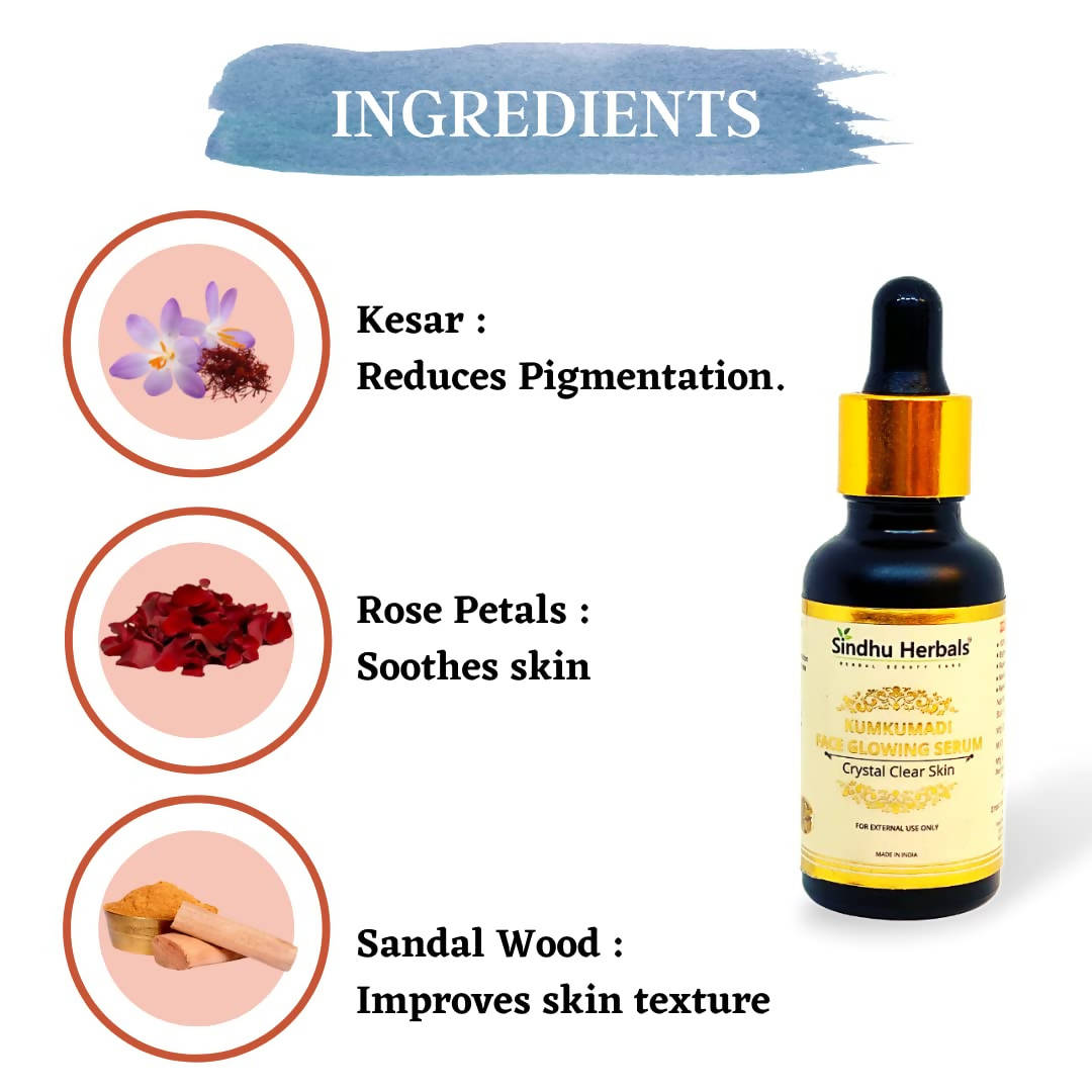 Sindhu Herbals Kumkumadi Face Glowing Serum