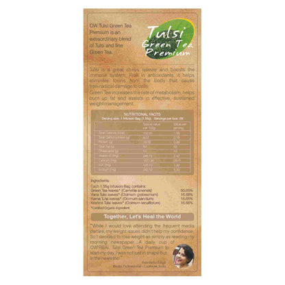 Organic Wellness Tulsi Green Tea Premium Teabags