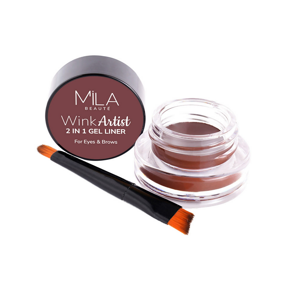 Mila Beaute Wink Artist 36Hr Smudge Proof & Waterproof Gel Eyeliner - Brown