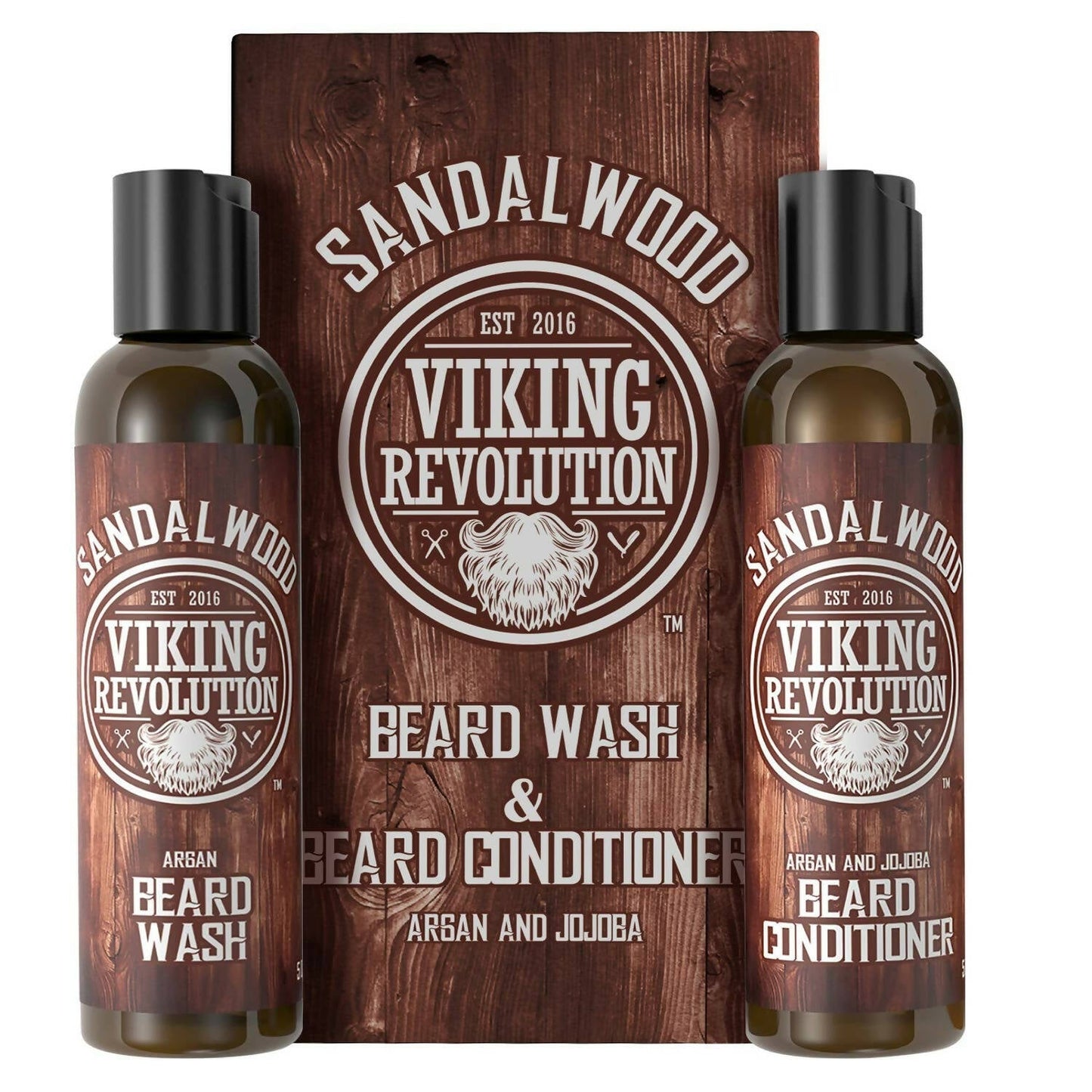Viking Revolution Sandalwood Beard Wash and Beard Conditioner Combo - DrMediCart
