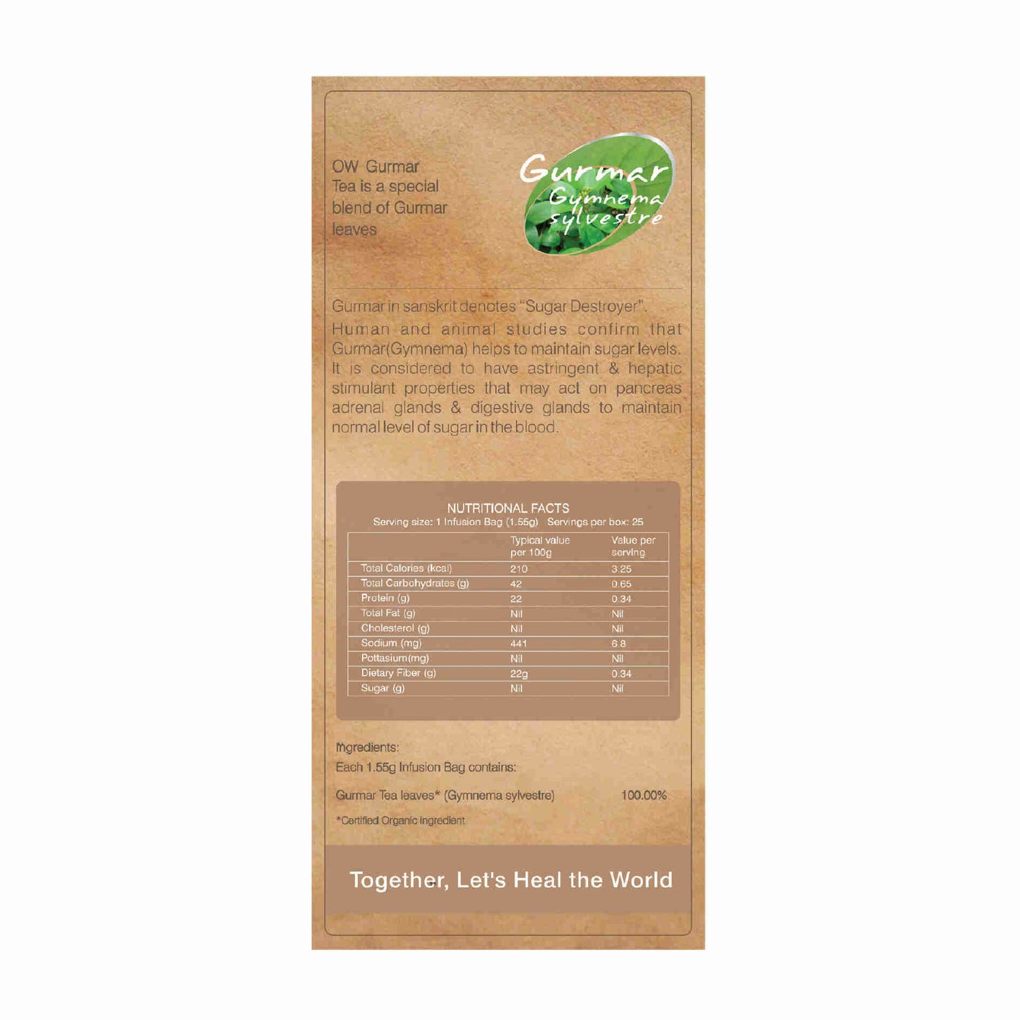 Organic Wellness Gurmaar Gymnema Sylvestre Teabags