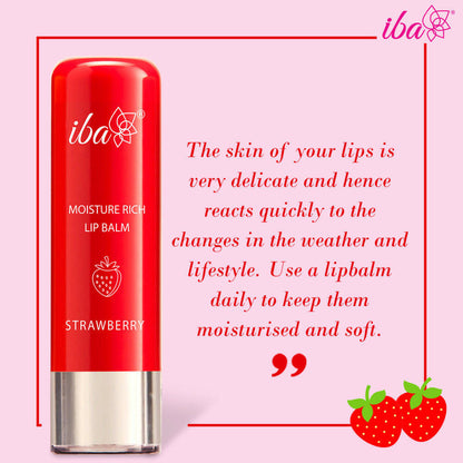 Iba Moisture Rich Lip Balm - Strawberry