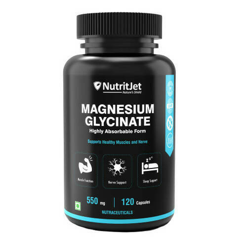NutritJet Magnesium Glycinate 550mg Veg Capsules