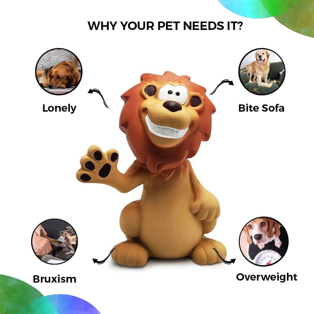 Goofy Tails Latex Dog Toys Lion