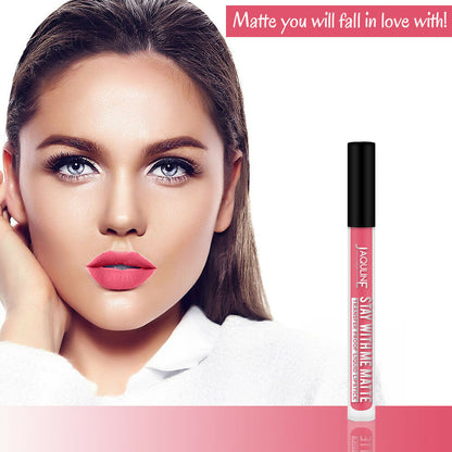 Jaquline USA Stay With Me Matte Liquid Lipstick - Secret Keeper