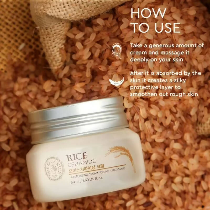 The Face Shop Rice & Ceramide Moisturizing Cream - Korean Skincare