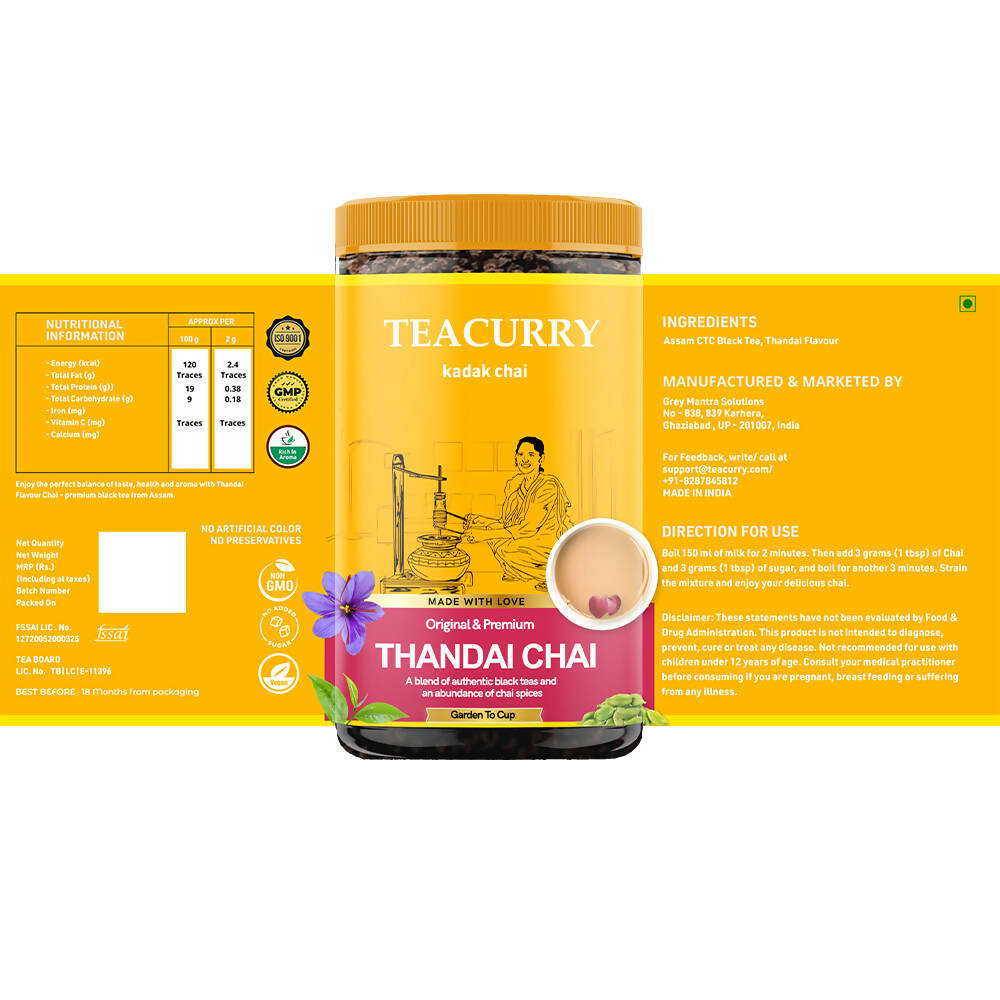 Teacurry Thandai Chai Powder - Drmedicart