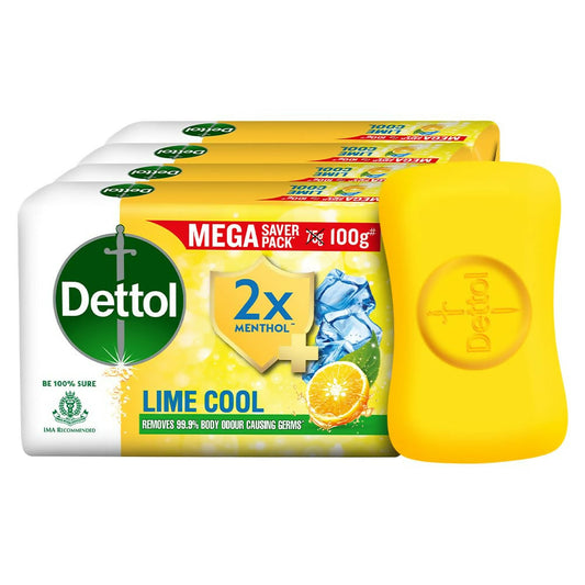 Dettol Lime Cool Bathing Soap Bar with 2x Menthol