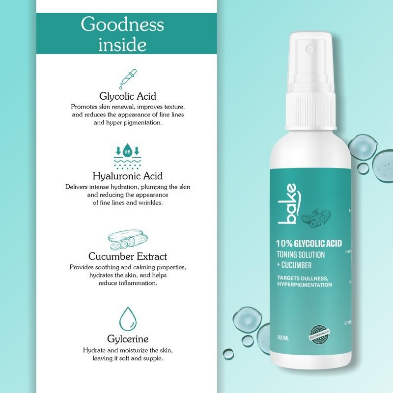 Bake 10% Glycolic Acid Toner For Pigmentation & Dark Spots