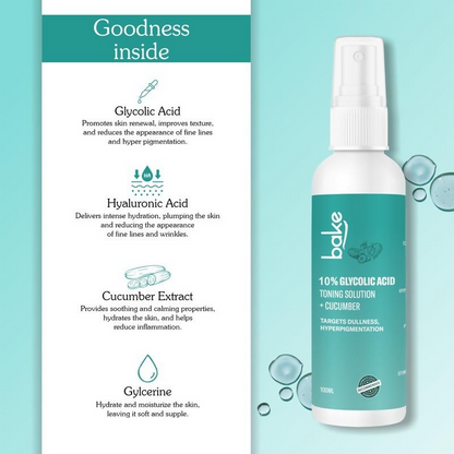 Bake 10% Glycolic Acid Toner For Pigmentation & Dark Spots