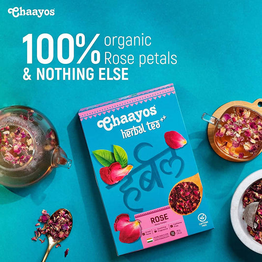 Buy Chaayos Herbal Rose Tea from DrMediCart, Ship from India to USA