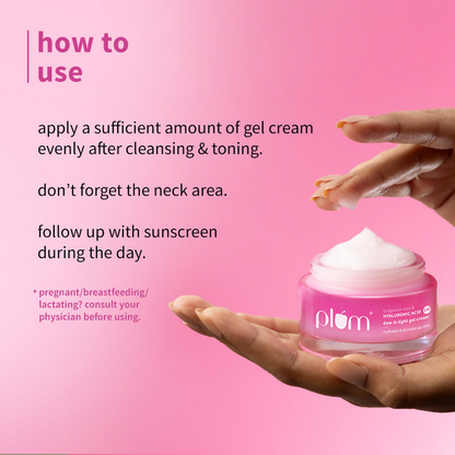 Plum Bulgarian Rose And 1% Hyaluronic Acid Dew-It-Light Gel Cream