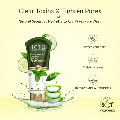 Lotus Botanicals Natural Green Tea Hydradetox Clarifying Face Wash