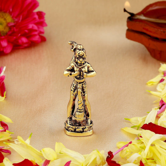 Buy Estele Gold-Polished Hanumanji's showing Lord Rama in his Heart in standing position Idol for Home/Car DÃƒ-©cor