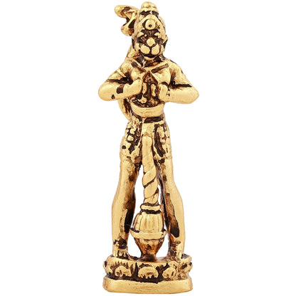 Estele Gold-Polished Hanumanji's showing Lord Rama in his Heart in standing position Idol for Home/Car DÃƒ-©cor