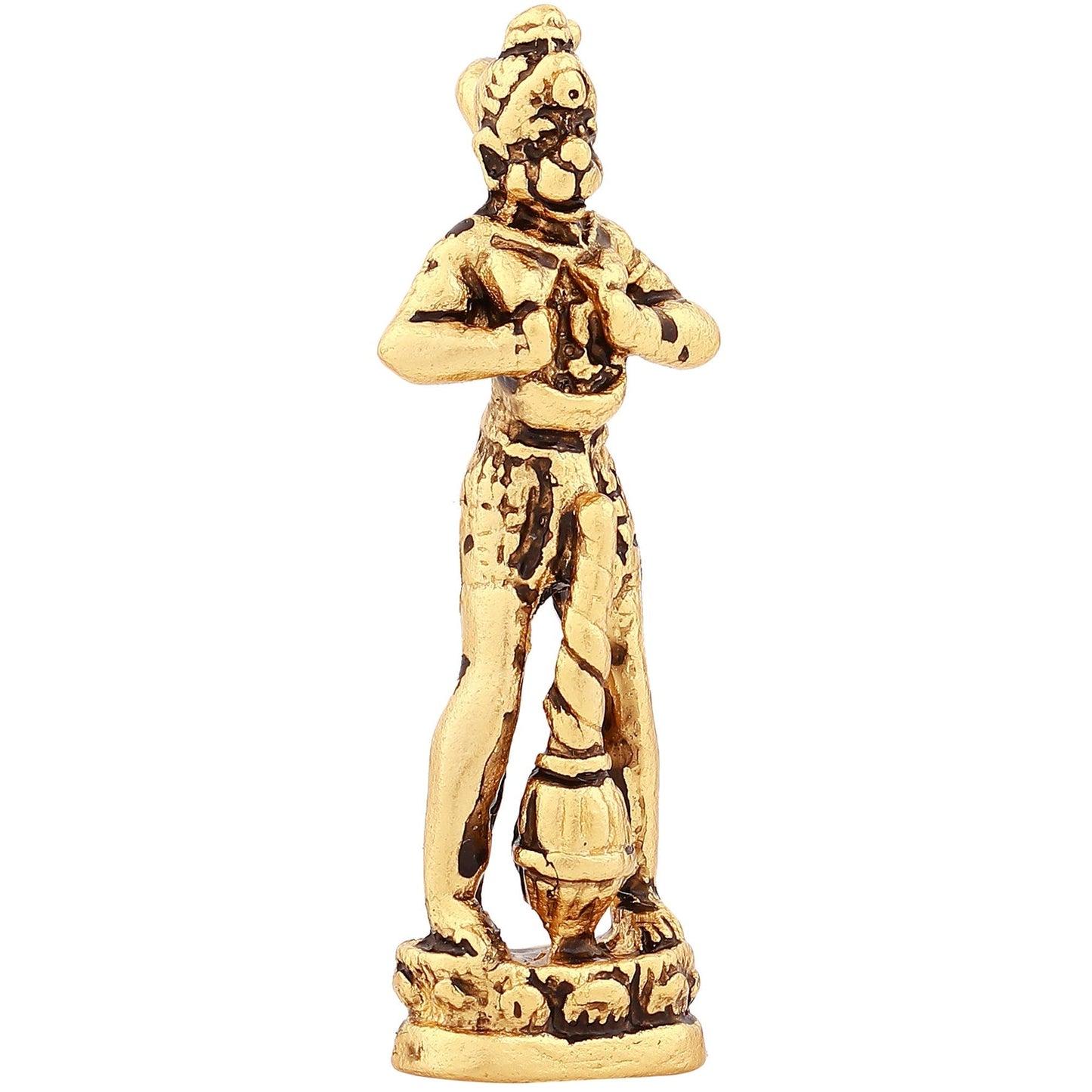 Estele Gold-Polished Hanumanji's showing Lord Rama in his Heart in standing position Idol for Home/Car DÃƒ-©cor