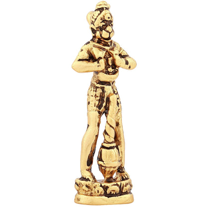 Estele Gold-Polished Hanumanji's showing Lord Rama in his Heart in standing position Idol for Home/Car DÃƒ-©cor