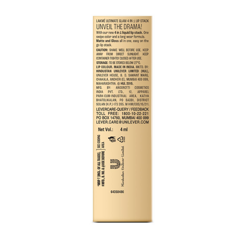 Lakme Ultimate Glam 4 In 1 Lip Stack - Evening Glam