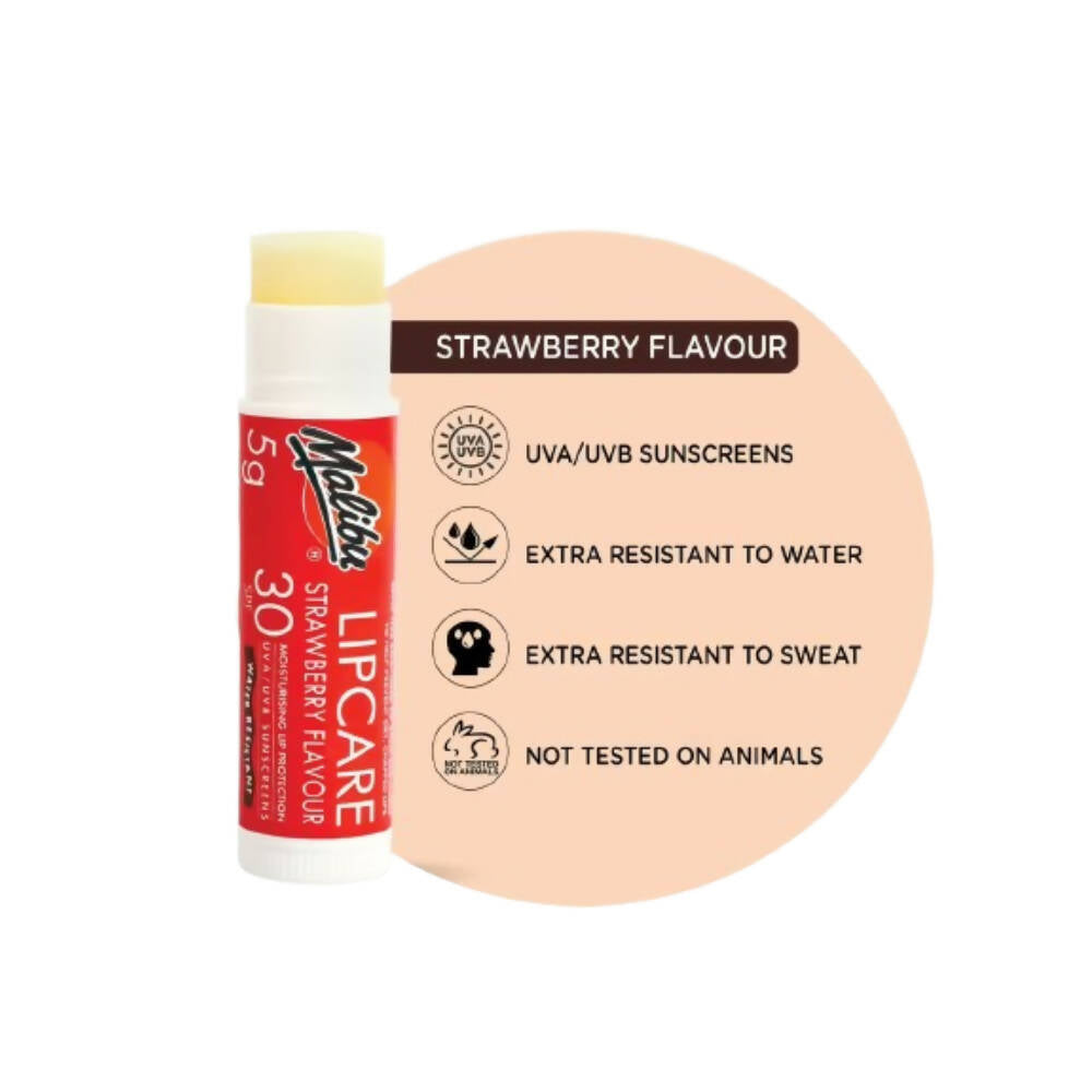 Malibu Strawberry Lip Balm SPF 30 Vegan