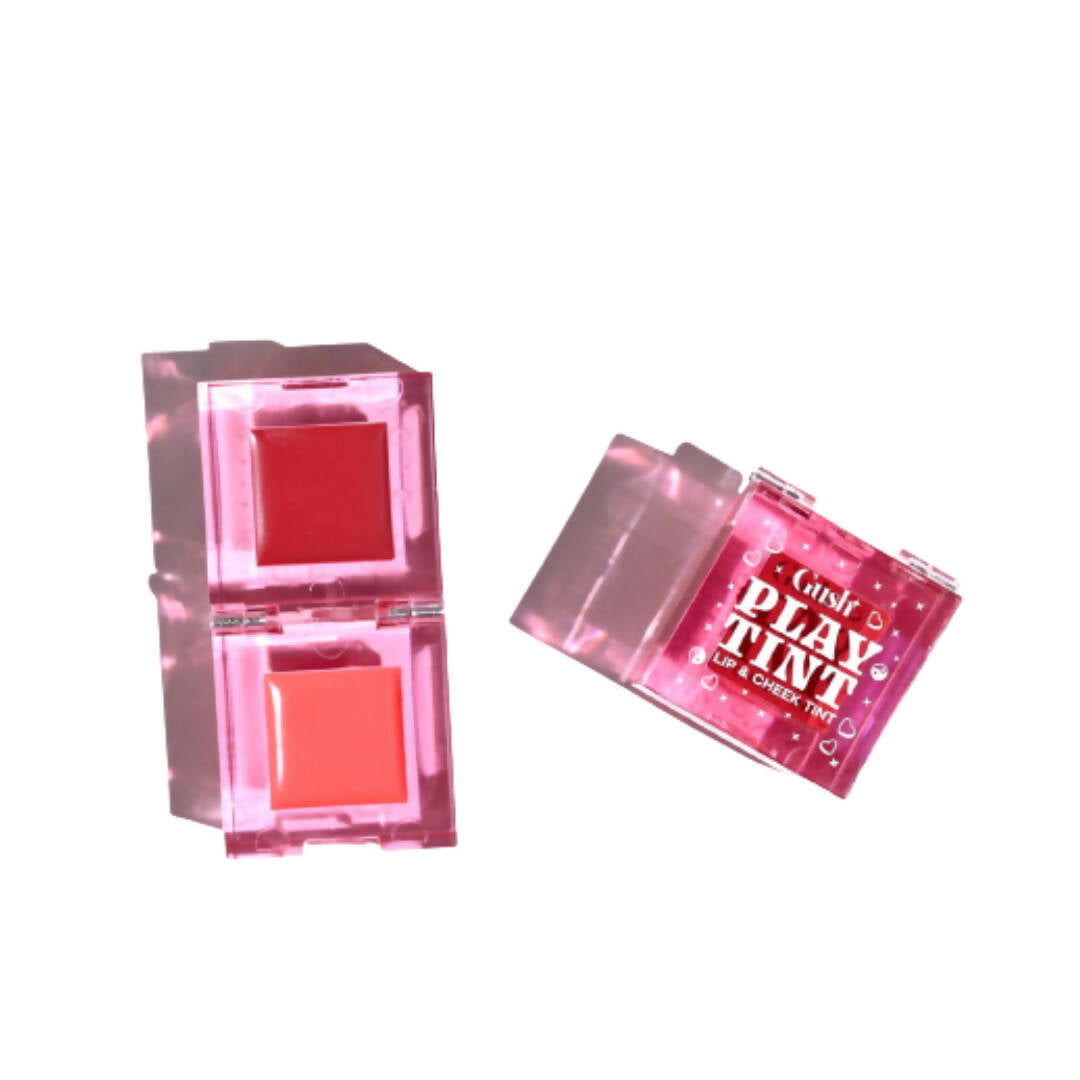 Gush Beauty Play Tint & Lip Stains - 2 in 1 Lip and Cheek Tint - Rose Pink & Brown Sugar