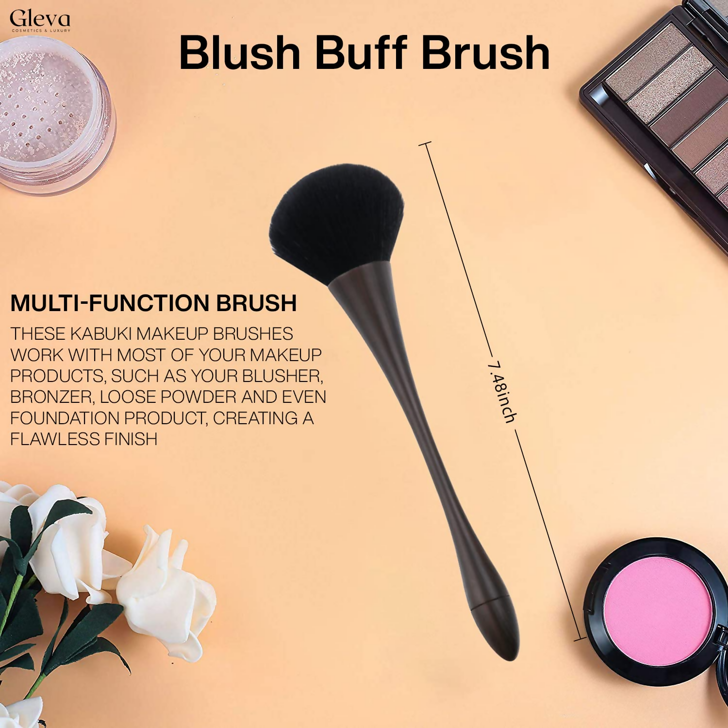 Gleva Ultimate Blend Makeup Brush - Dark Wood