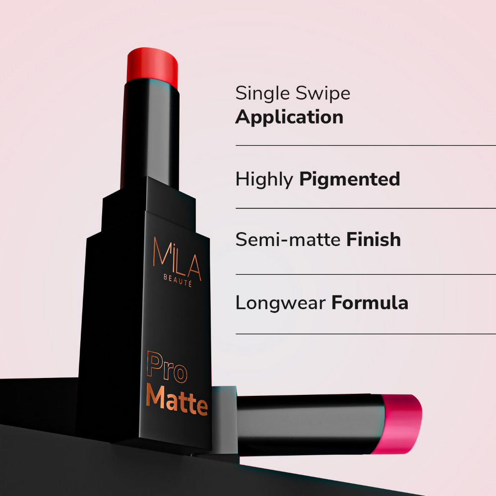 Mila Beaute Pro Matte Long Lasting Creamy Matte Finish Lipstick - Laila