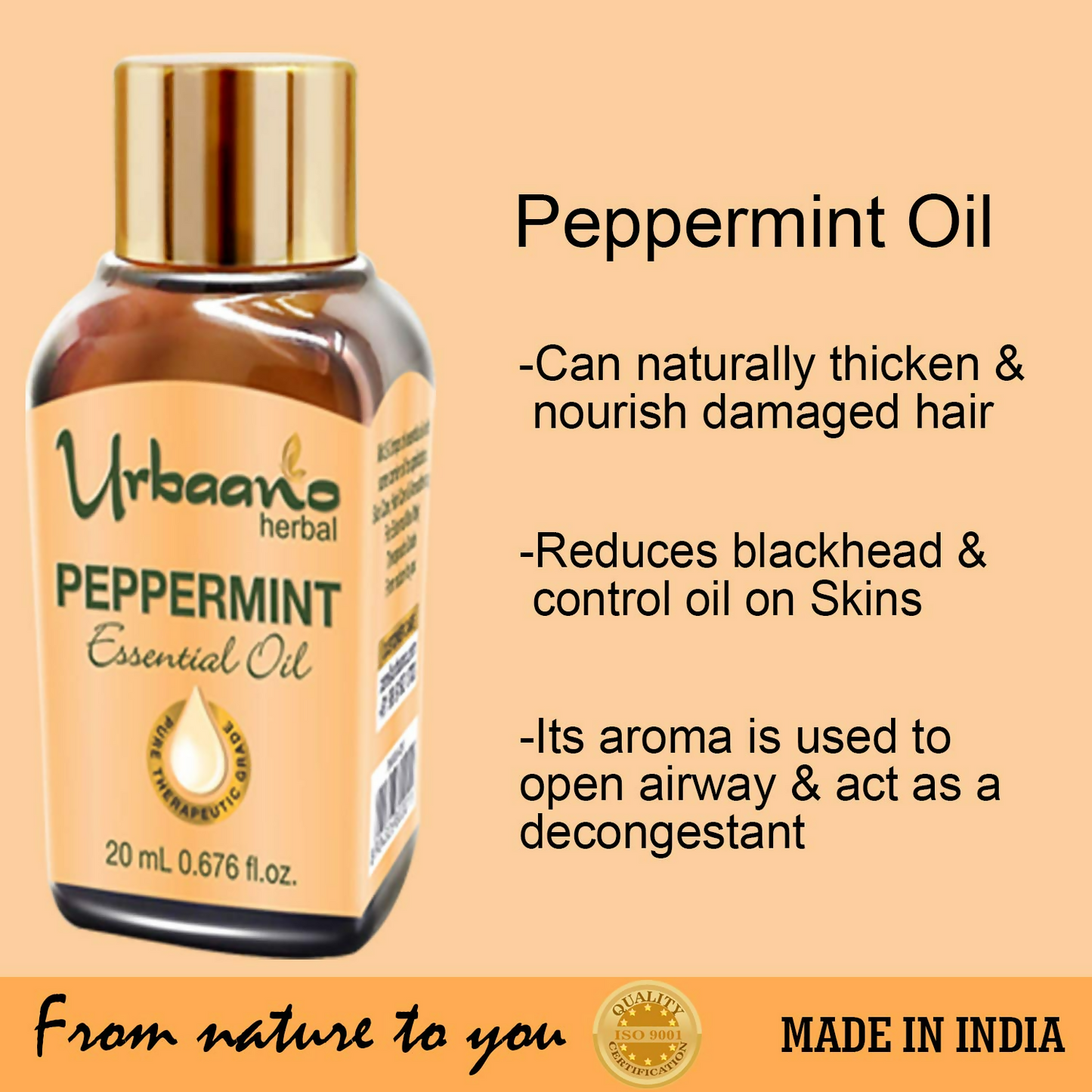 Urbaano Herbal Peppermint Essential Oil