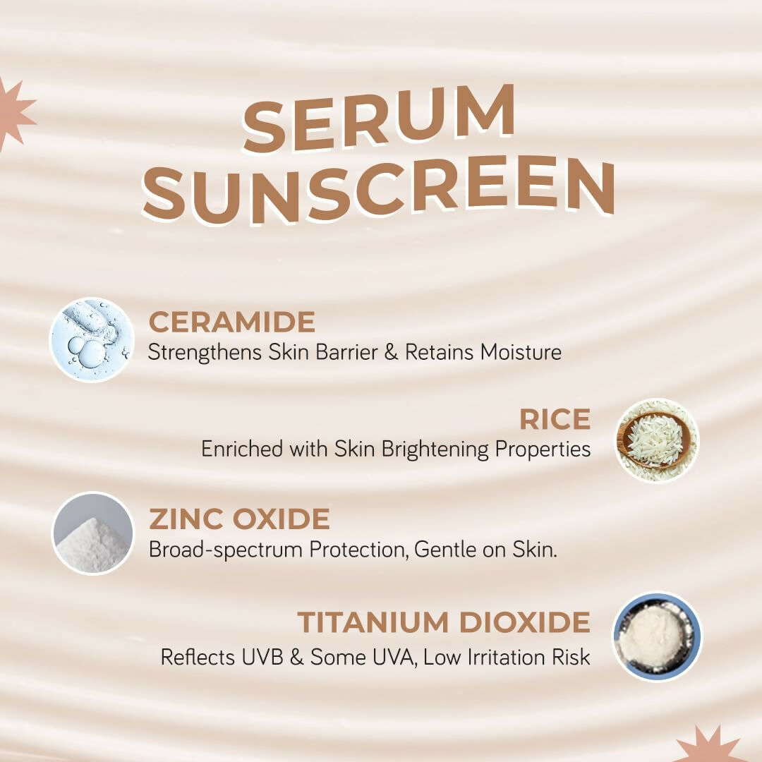 Moody SensiSoothe Mineral Brightening Sunscreen Serum with Ceramides & Rice