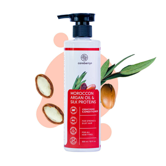 Careberry Moroccon Argan Oil & Silk Proteins Strengthening Conditioner for Strong & Silky Hair - DrMediCart