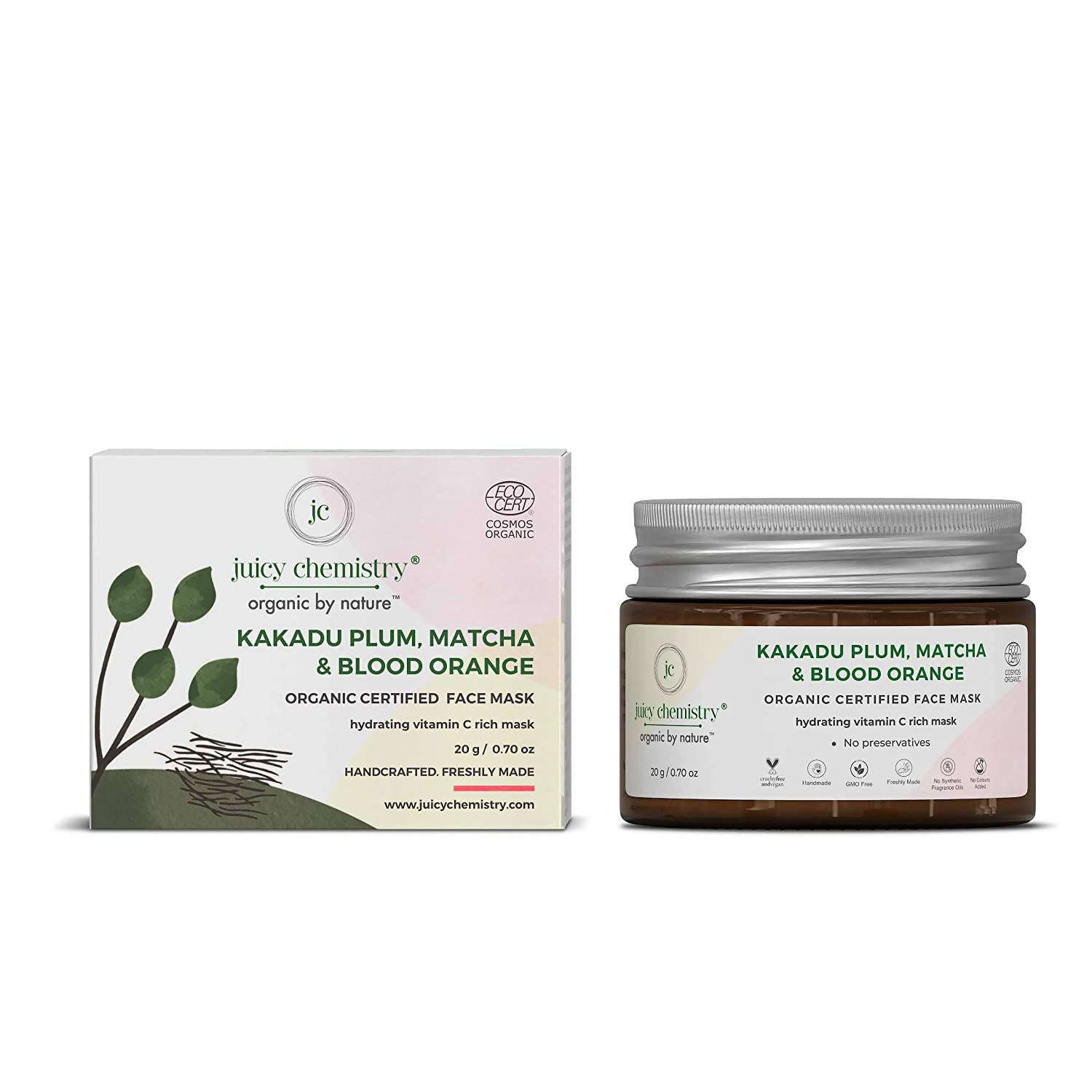 Juicy Chemistry Kakadu Plum, Matcha & Blood Orange Face Mask