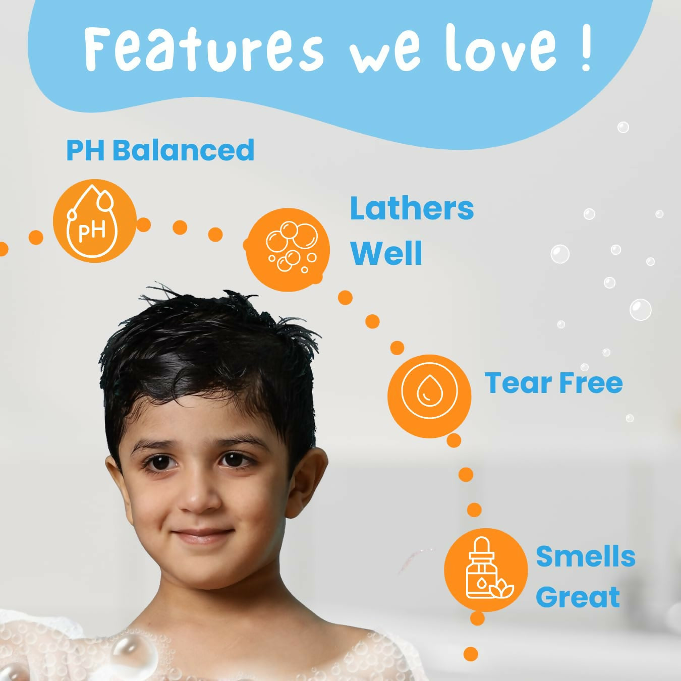 Puddles Organic Cub Riders Fruity Gel Kids Body Wash, Coconut Cleansers Essential Oil