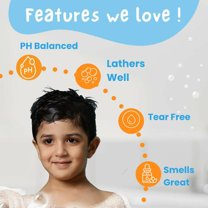 Puddles Organic Cub Riders Fruity Gel Kids Body Wash, Coconut Cleansers Essential Oil