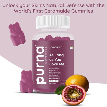 Purna As Long As You Love Me Ceramides Gummies - Passion Fruit