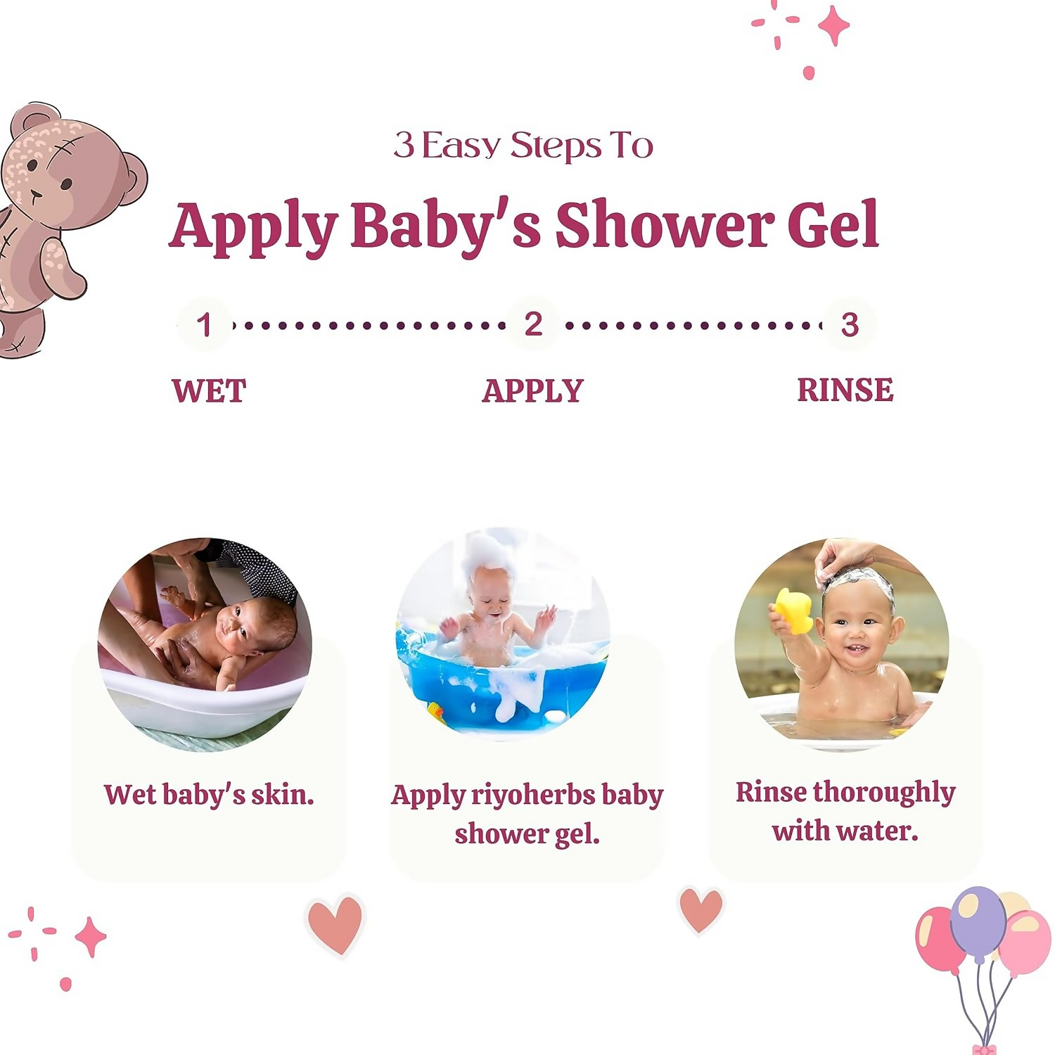 Riyo Herbs Baby Care Shower Gel Enriched With Natural Extracts - Gotu Kola