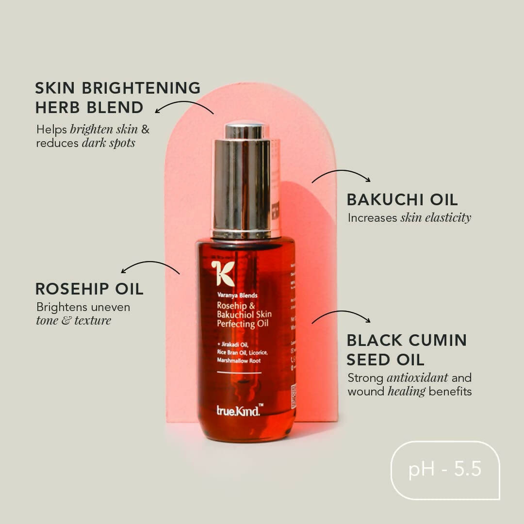 True Kind Varanya Blends Rosehip & Bakuchiol Skin Perfecting Oil