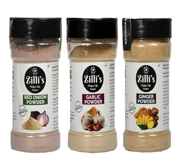 Buy Zilli's Kitchen Combo-Onion Powder, Ginger Powder & Garlic Powder from DrMediCart, Ship from India to USA