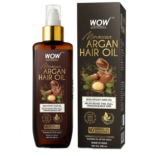 Buy Wow Skin Science Moroccan Argan Hair Oil from DrMediCart, Ship from India to USA