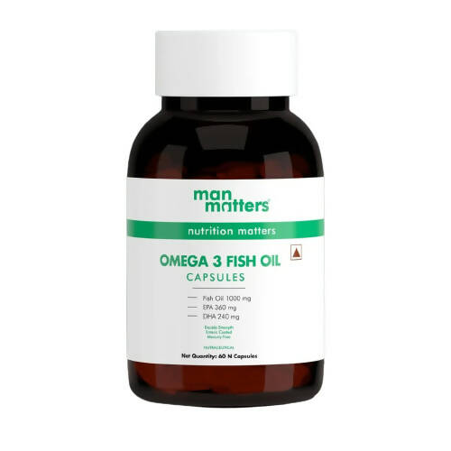Man Matters Double Strength Omega 3 Fish Oil Softgel Capsules