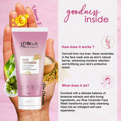 Globus Naturals Rice Ceramide Radiance Face Wash - DrMediCart