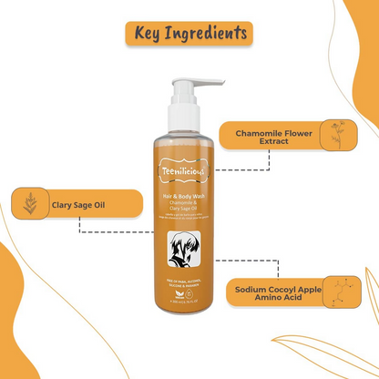 Teenilicious Hair & Body Wash With Chamomile & Clary Sage Oil