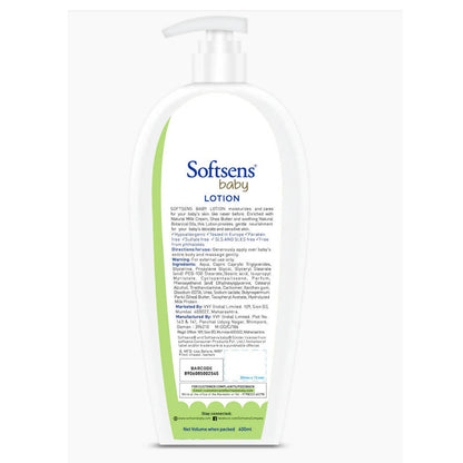 Softsens Baby Nourishing Lotion with Milk Cream & Shea Butter For Face & Body, Moisturizer