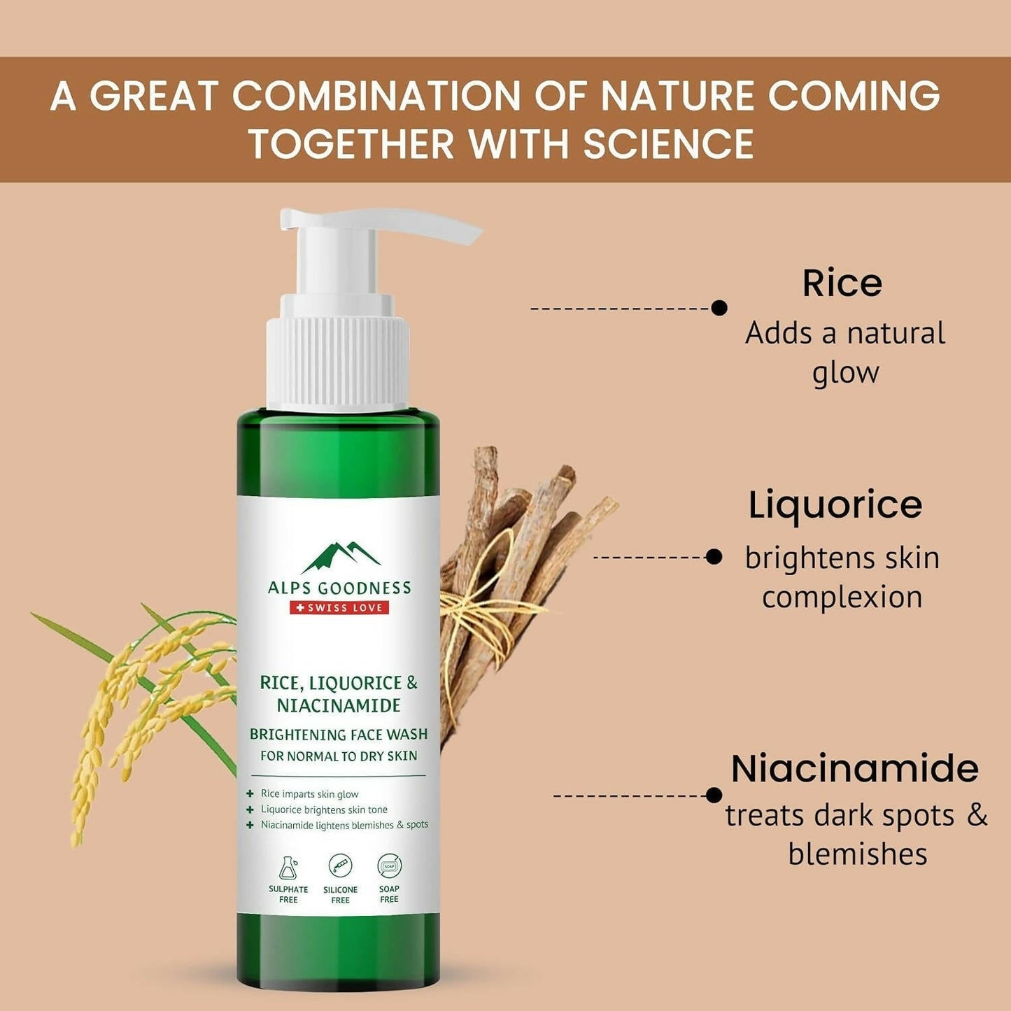 alps goodness rice liquorice niacinamide brightening facewash buy in usa
